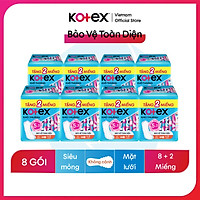 Combo 8 Băng Vệ Sinh Kotex Penta Khô thoáng Siêu Mỏng không Cánh 8 miếng + Tặng 2 miếng