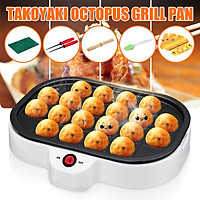 Electric 20 Hole Octopus & Takoyaki Grill Pan DIY Meat Ball Maker Plate Kit Set