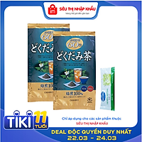 Combo 2 gói trà diếp cá mát gan, giải độc Orihiro gói 60 túi Nhật Bản + Tặng Gói Trà Sữa Matcha Macca