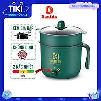 Nồi Điện Đa Năng 1.8 Lít - Nồi Điện Mini 2 Tầng Tặng Kèm Khay Hấp Cao Cấp - Hàng Chính Hãng miDoctor
