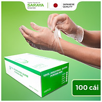 Găng Tay VINYL KHÔNG BỘT, Làm Bằng Nhựa Dẻo PVC, Dùng Trong Thực Phẩm, Vệ Sinh (VINYL EXAMINATION GLOVES POWDER-FREE) - 100 CHIẾC/HỘP