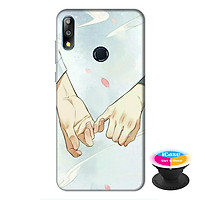 Ốp lưng cho điện thoại Asus Zenfone Max Pro M2 hình Nắm Lấy Tay Anh tặng kèm giá đỡ điện thoại iCase xinh xắn - Hàng chính hãng