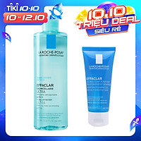 Bộ sản phẩm nước tẩy trang làm sạch sâu giàu khoáng dành cho da dầu mụn La Roche Posay Effaclar Micellar Water Oily Skin