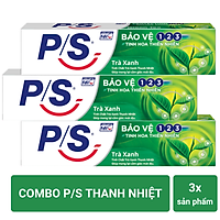 Combo 3 Kem đánh răng P/S Bảo Vệ 123 Trà xanh 240g