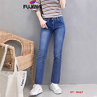 Jean Nữ Cao Cấp Fujiwa - OT. Quần Lưng Cao Ống Đứng, chất jean co giãn tốt Rất Đẹp phù hợp với mọi lứa tuổi