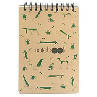 Sổ Notebook Noline - Mẫu 2 - Hình Chó Xanh Lá