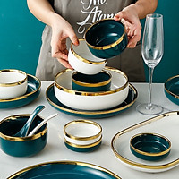 Bộ bát đĩa cao cấp 33 MÓN màu XANH TRẮNG dành cho 8 người ăn mang lại sự sang trọng và tiện nghi GS04
