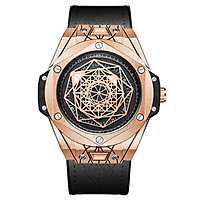 ONOLA Men's Quartz Watch with Leather Strap Fashion Multifunction Wristwatch 3ATM Watches