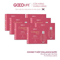 Combo 7 hộp nước uống GOODLIFE COLLAGEN GLOW 300mg - kết hợp độc đáo Nano Curcumin (tinh bột nghệ) và Vitamin C (hộp 10 ống)