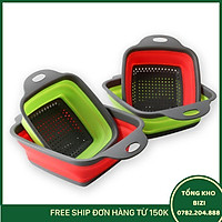 Combo 2 Rổ Vuông Xếp Gọn - Free Ship Toàn Quốc