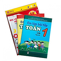 Combo Em làm bài tập Toán lớp 1 + tập bọc sách vở
