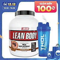 Combo Thực phẩm bổ sung Lean Body Chocolate, Kèm bình lắc - Sữa thay thế bữa ăn thông minh, tiện lợi của Labrada (30 lần dùng)
