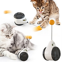 Cat Interactive Toy Cat Ball Toys Tumbler Toys IQ Training Ball Build-in Catnip
