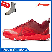 Giày thể thao nam Lining AYTS012-2 đế kếp chông lật cổ chân màu đỏ-tặng tất thể thao bendu