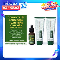 COMBO TẨY TRIỆT LÔNG BODY TOÀN THÂN VĨNH VIỄN UMISKIN tại nhà | Mỡ trăn triệt lông vĩnh viễn U Minh Hạ (30ml) & 2 hộp Kem tẩy lông Umi 4C (100ml x2) an toàn cho da nhạy cảm
