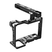 Andoer Professional Video Accessories Full Frame Camera Cage Kit with Top Handle Aluminum Alloy Camera Case Bracket with