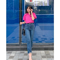 Quần jean ống loe cắt gấu kiểu ENVY J63 co dãn