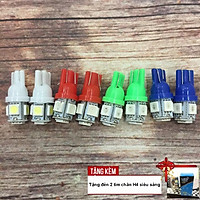 Bộ 02 đèn xi nhan 5 Led cho xe máy A227-KH4 - Tặng kèm đèn Led 2 tim chân H4