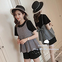 Bộ bầu mùa hè dáng lửng - Đồ bầu mặc nhà và sau sinh chất mát cực mát - NH41