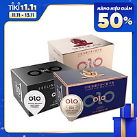 Combo 3 hộp bao cao su OLO siêu mỏng, kéo dài thời gian 3 màu Xanh - Đen - Hồng