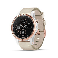 Đồng hồ thông minh Garmin Fenix 5S Plus, Sapphire, Vàng hồng với dây da màu be, GPS, SEA_010-01987-80 - Hàng Chính Hãng