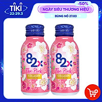 Nước Uống Đẹp Da - 82X THE PINK COLLAGEN, Chứa 1000mg Collagen Peptide, Vitamin C và 82 Thực Vật Lên Men (100ml/ Chai) Sản Xuất Tại Nhật Bản