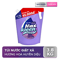 Túi Nước Giặt Xả Maxkleen Hương Nước Hoa Huyền Diệu (3.8kg)