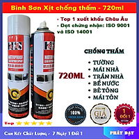 Bình xịt chống thấm tường, Keo chống dột xịt chống thấm nhà, mái tôn, bể nước 720ml Waterproof