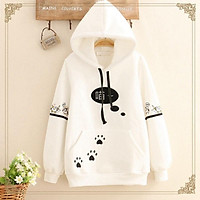ÁO KHOÁC HOODIE CHUI CỔ NỮ IN CHỮ NỔI FORM RỘNG CHÂT NỈ CỰC ĐẸP MẪU MỚI SIÊU HOT THỜI TRANG CAO CẤP CS004