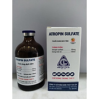 Thuốc dung dịch tiêm ATROPINSULFATE giảm đau bụng,chống nôn mữa,tiêu chảy,giải độc ,ức chế hoạt động thần kinh ở trâu bò chó mèo