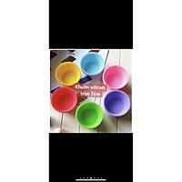 Bộ 10 Khuôn silicon 7 cm nhiều mẫu làm bánh cupcake, thạch rau câu, bánh da lợn