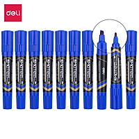 Bút dạ kính Deli - không xóa được - 2 đầu bút 2 kích cỡ ngòi - Mực Xanh/ Đen/ Đỏ - 10 cây/hộp - ES555