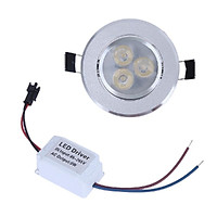 9W LED Downlight Ceiling Lamp Spot Light Recessed AC85-265V Lamp + LED Driver for Home Illumination (White)