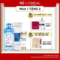 Bộ kem chống nắng & sữa rữa mặt & tẩy trang sạch sâu L'Oreal Paris