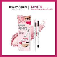 Bút Vẽ Bọng Mắt 2 Đầu K-Palette 3D Liner Ánh Nhũ, Bền Màu, Bám Lâu, Không Thấm Nước