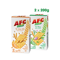 Combo Bánh AFC Lúa Mì 200g và Rau Cải 200g