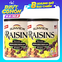 Combo 2 Hộp Nho Khô Mỹ Thập Cẩm Không Hạt Sunview Raisins Seedless Medley 425g