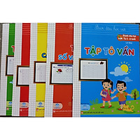 Bộ 5 cuốn Bước đầu học viết (tập tô vần, tập tô số và hình khối, tập viết các nét cơ bản, tập viết chữ cái, tập tô chữ)
