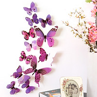 Sét 12 con bướm trang trí tường tủ lạnh cánh dài mẫu M16 (Chọn mầu)