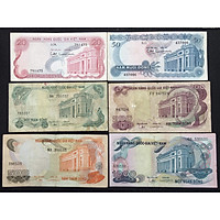 Tiền cổ Việt Nam, đủ bộ tiền Hoa Văn 6 mệnh giá 20 đồng, 50 đồng, 100 đồng, 200 đồng, 500 đồng và 1000 đông
