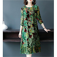 Đầm bigsize, đầm suông nữ họa tiết sang trọng HATI- DS8848