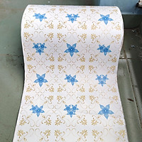 1m decal giấy dán tường hoa ly xanh khổ 45cm keo sẵn