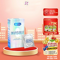 Bao cao su Durex Invisible Extra Thin Extra Sensitive 1 Hộp 10 Bao