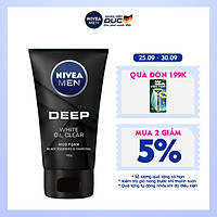 Sữa Rửa Mặt NIVEA MEN DEEP Than Đen Hoạt Tính Hút Nhờn Sáng Da (100G) - 84415