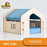 Nhà Ngủ Gỗ Lắp Ráp Sky Cho Chó Mèo NO604D(nhiều màu)