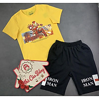 Bộ thun tay ngắn bé trai in Iron Man (27 - 42 kg)