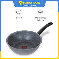 Chảo nhôm sâu chống dính đáy từ 24 cm Tefal Cook Healthy G1348495 - Hàng chính hãng