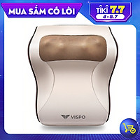 Gối Massage Hồng Ngoại - Máy Massage Cổ Vai Gáy, Sử Dụng Pin Sạc Tiện Lợi - Gối Massage VISPO
