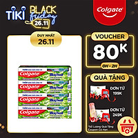 Bộ 4 Kem đánh răng Colgate Trà Xanh the mát Maxfresh 230g/tuýp tặng bàn chải đánh răng lông tơ cao cấp
