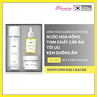 Bộ sản phẩm dưỡng trắng da chống lão hoá cao cấp Huxley (Toner Extract It, Oil Light and More, Cream More Than Moist)